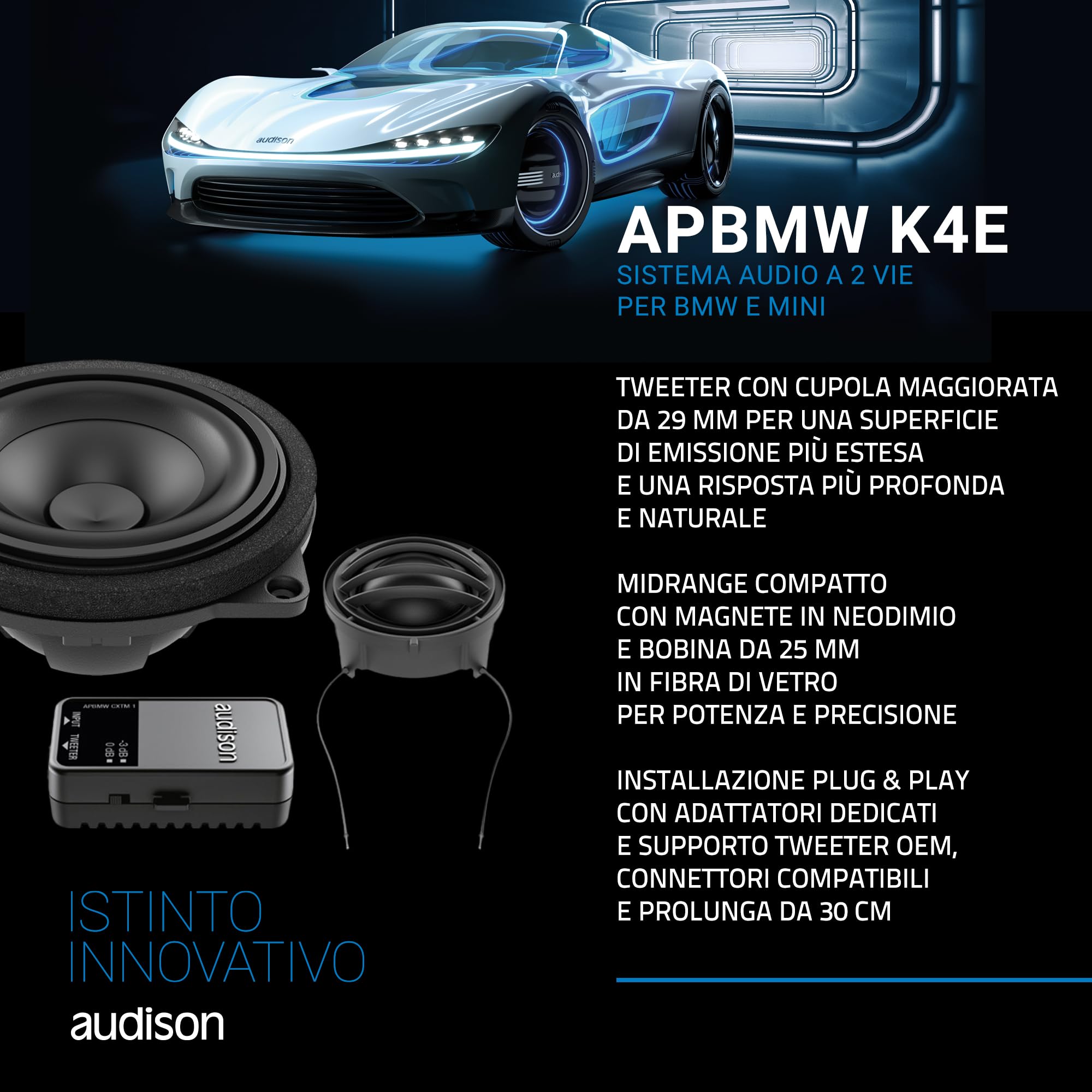 audison-apbmw-k4e-kit-2-vie-100-mm-per-bmw-e-mini-100w image 3