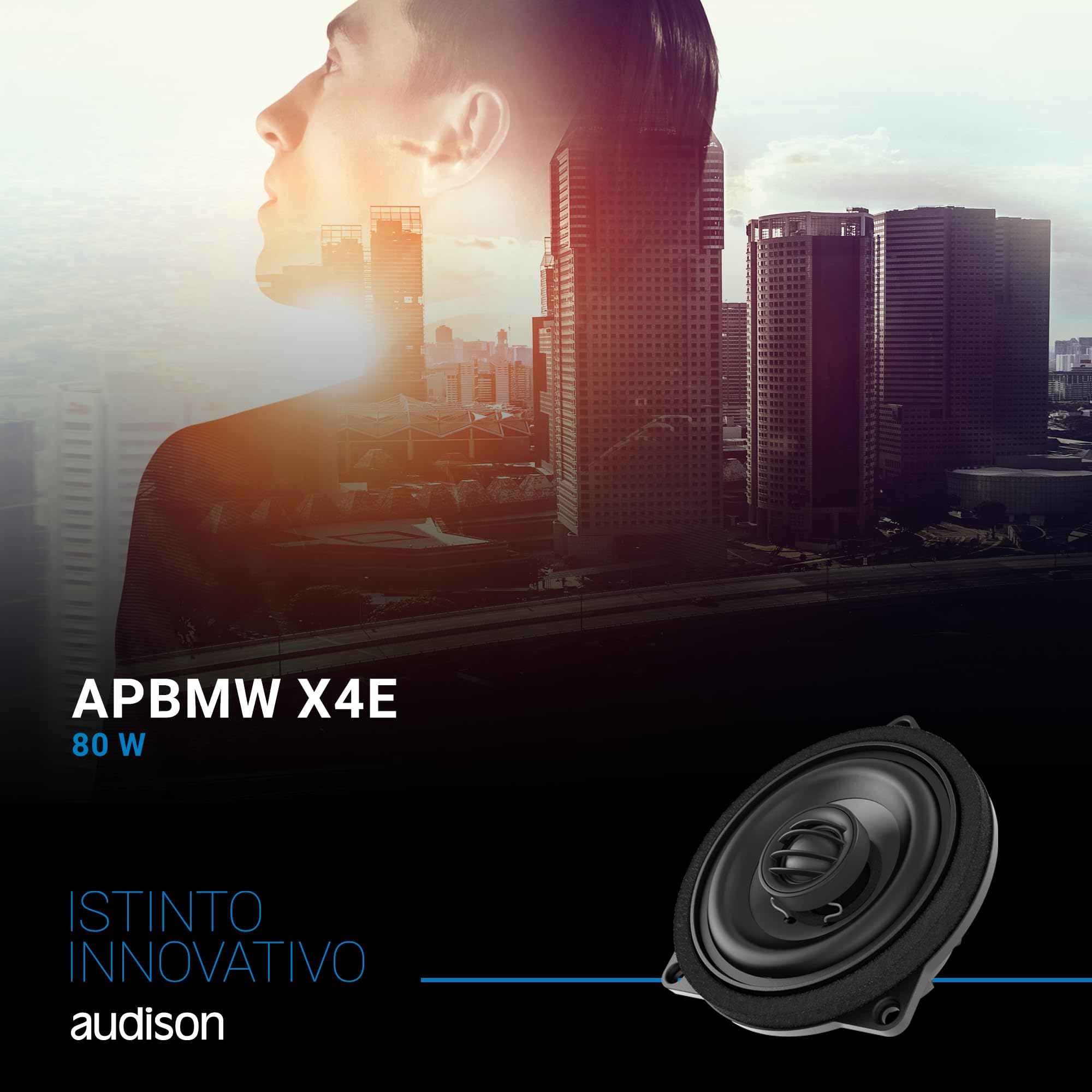 audison-apbmw-x4e-coppia-coassiali-2-vie-100mm-80w-per-bmw-mini image 2
