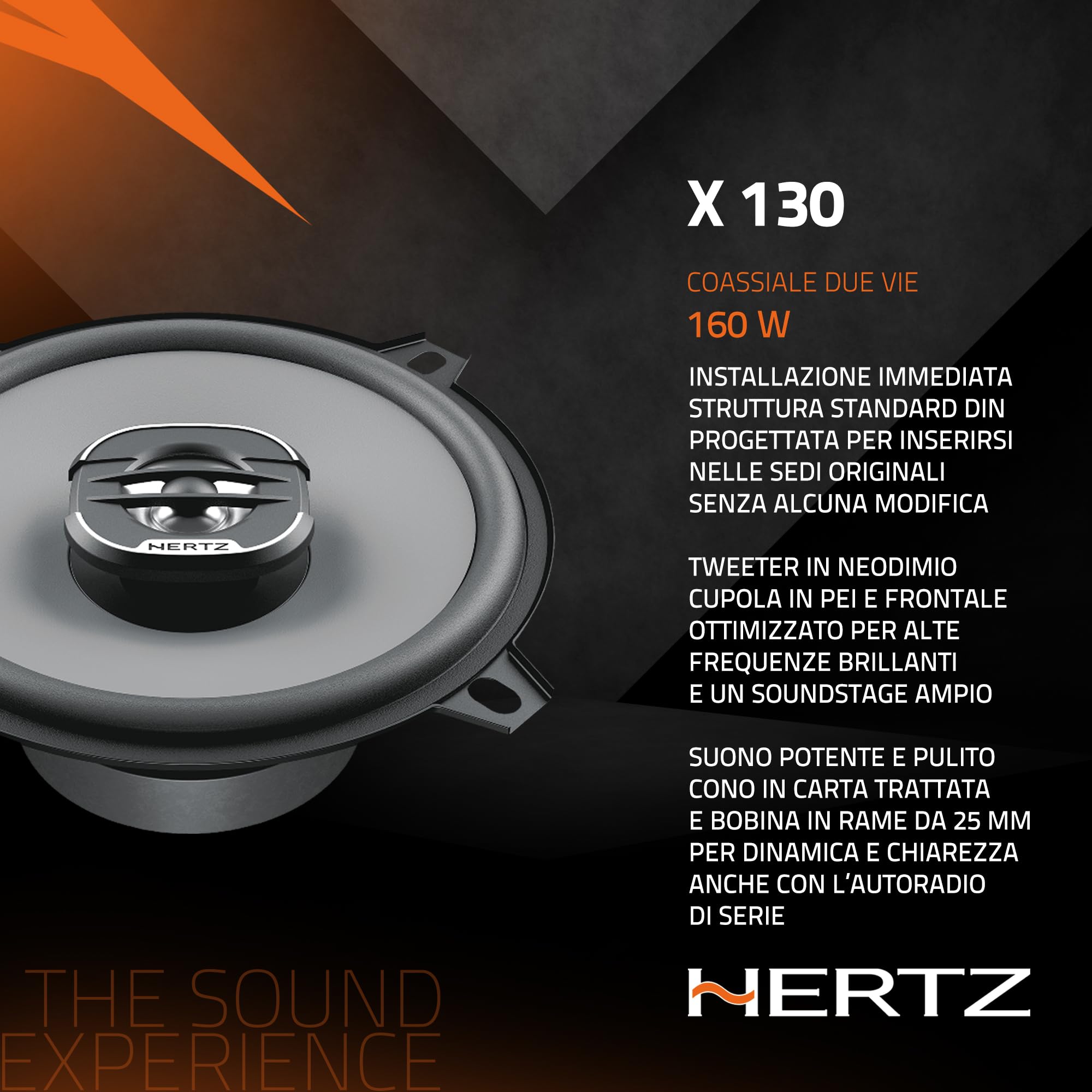 hertz-x-130-coppia-altoparlanti-coassiali-2-vie-130-mm-160w image 4