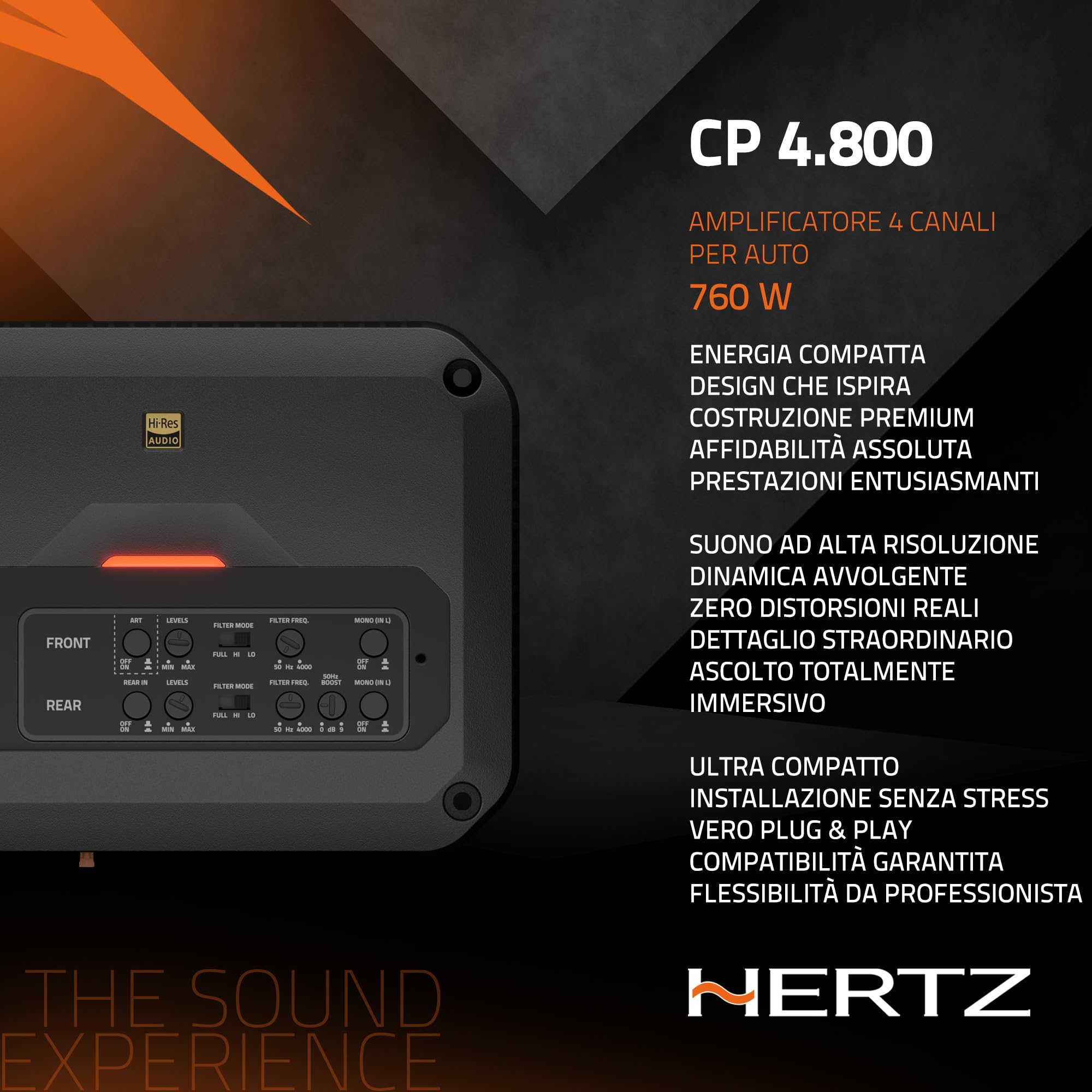 hertz-cp-4-800-amplificatore-4-canali-4x190w-a-2-ohm image 4