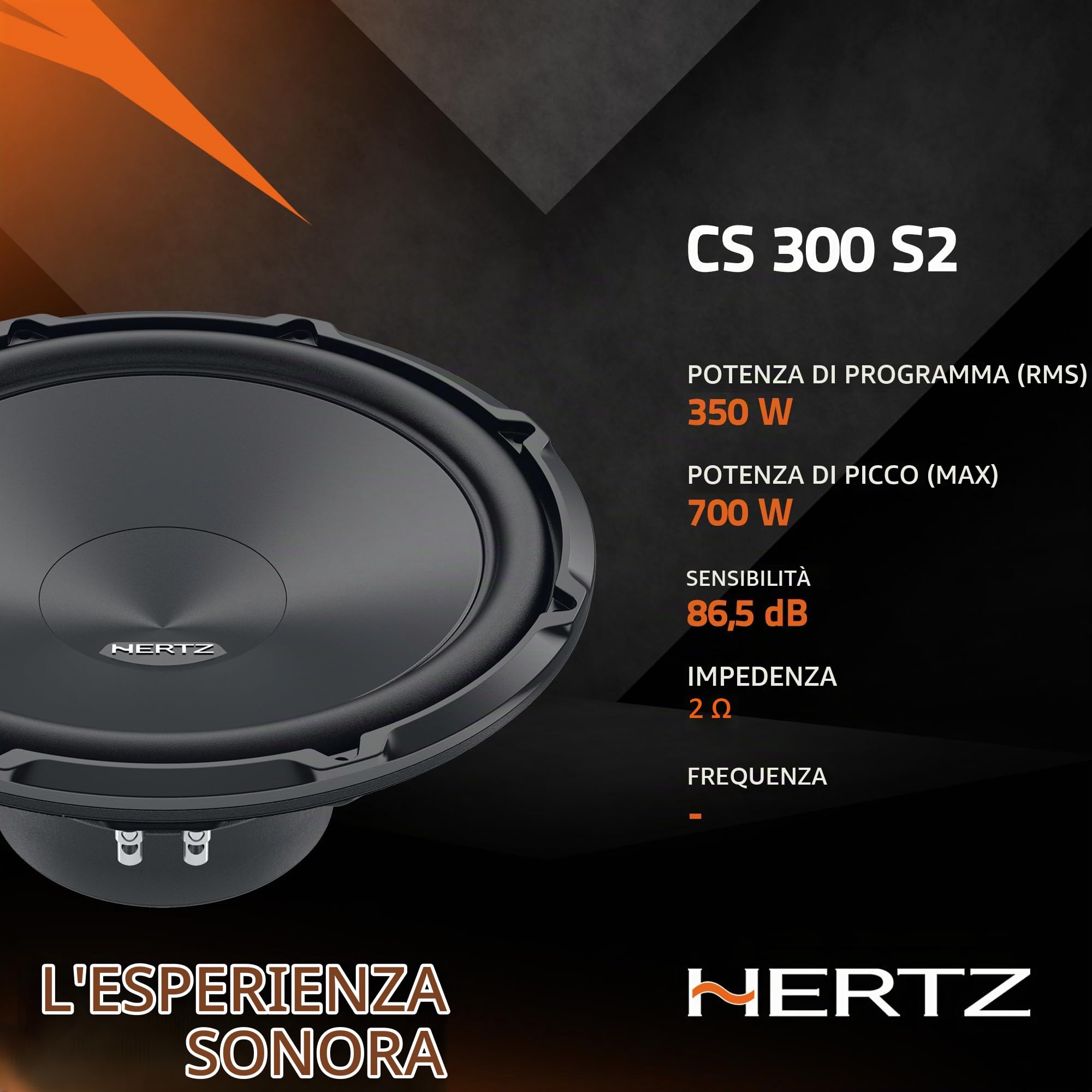 hertz-cs-300-s2-subwoofer-300-mm-700w-bobina-singola-2-ohm image 5