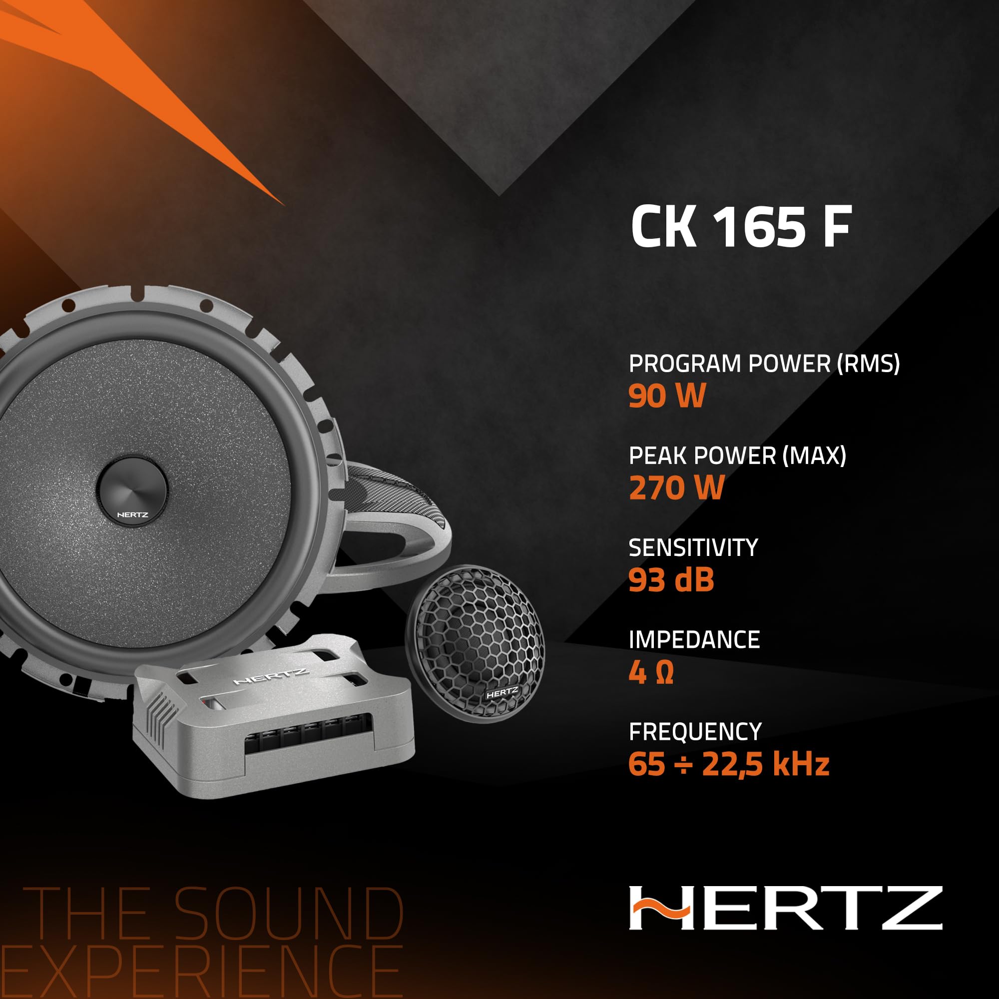 hertz-ck-165-f-kit-2-vie-165-mm-piatto-270w-con-crossover image 5
