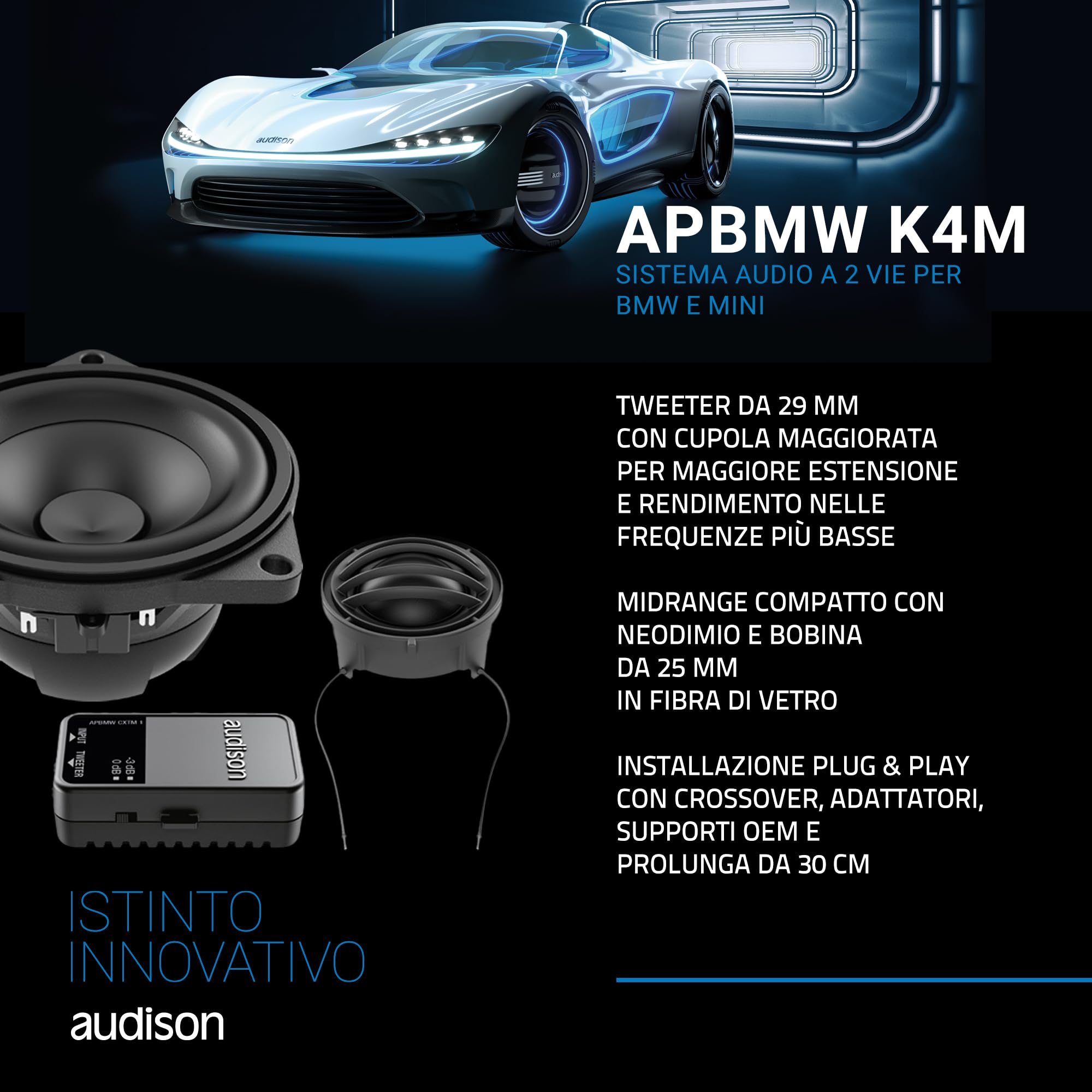 audison-apbmw-k4m-kit-2-vie-100-mm-100w-per-bmw-e-mini image 3