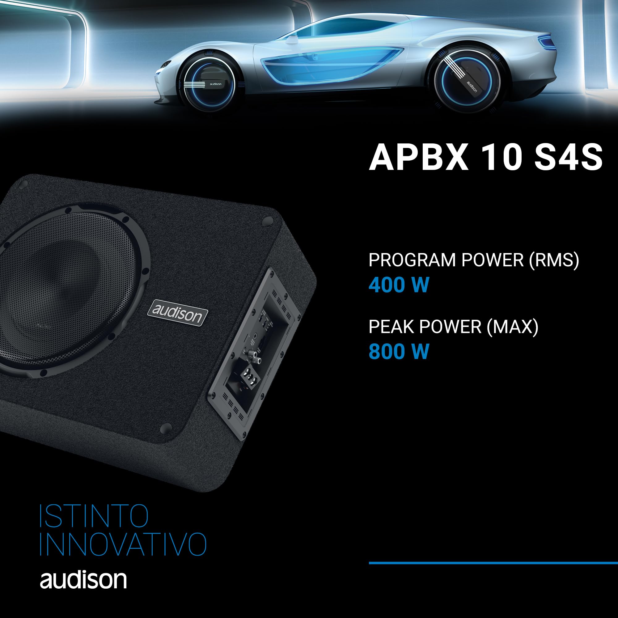 audison-apbx-10-s4s-subwoofer-in-cassa-chiusa-250-mm-800w image 4