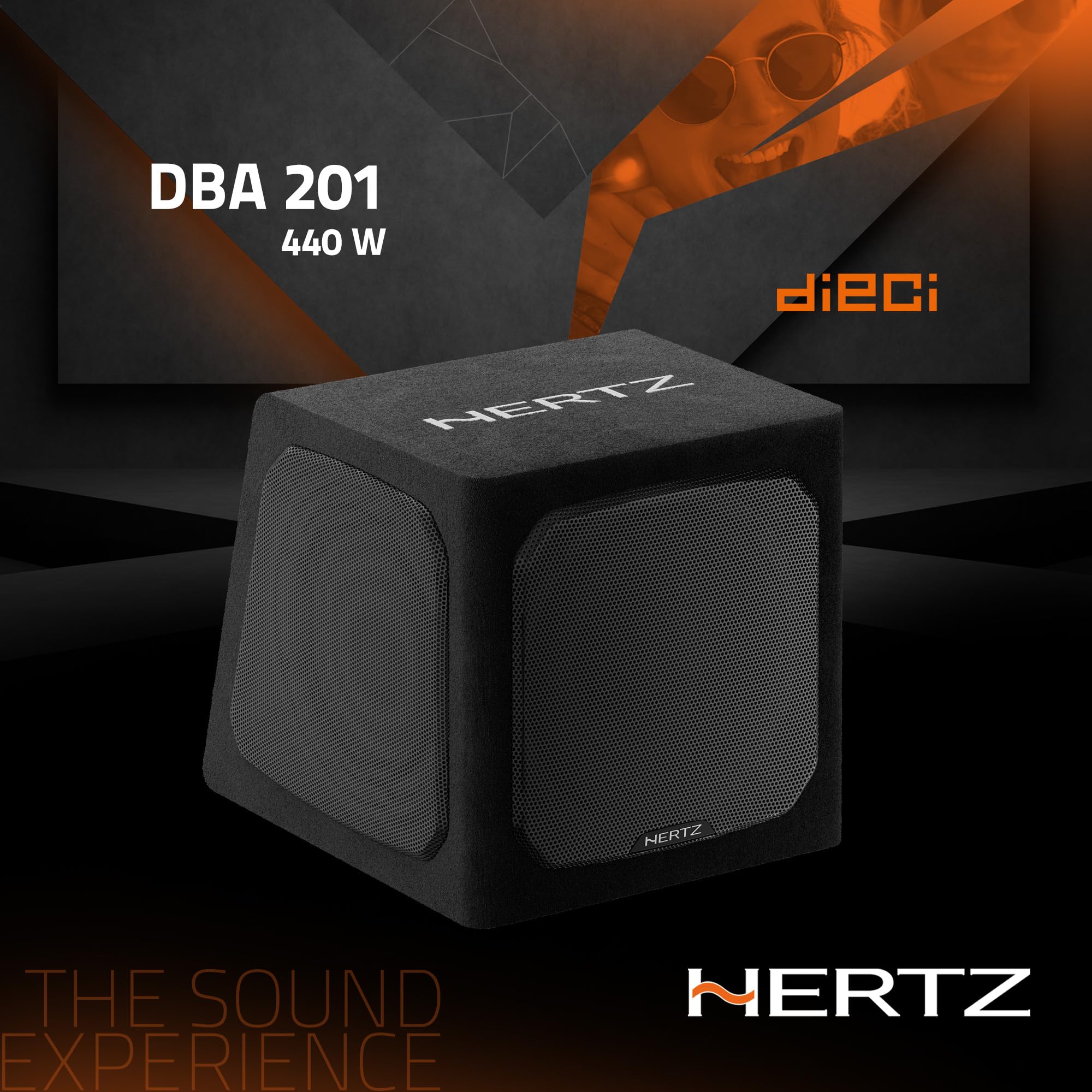 hertz-dba-201-subwoofer-amplificato-200mm-440w image 3
