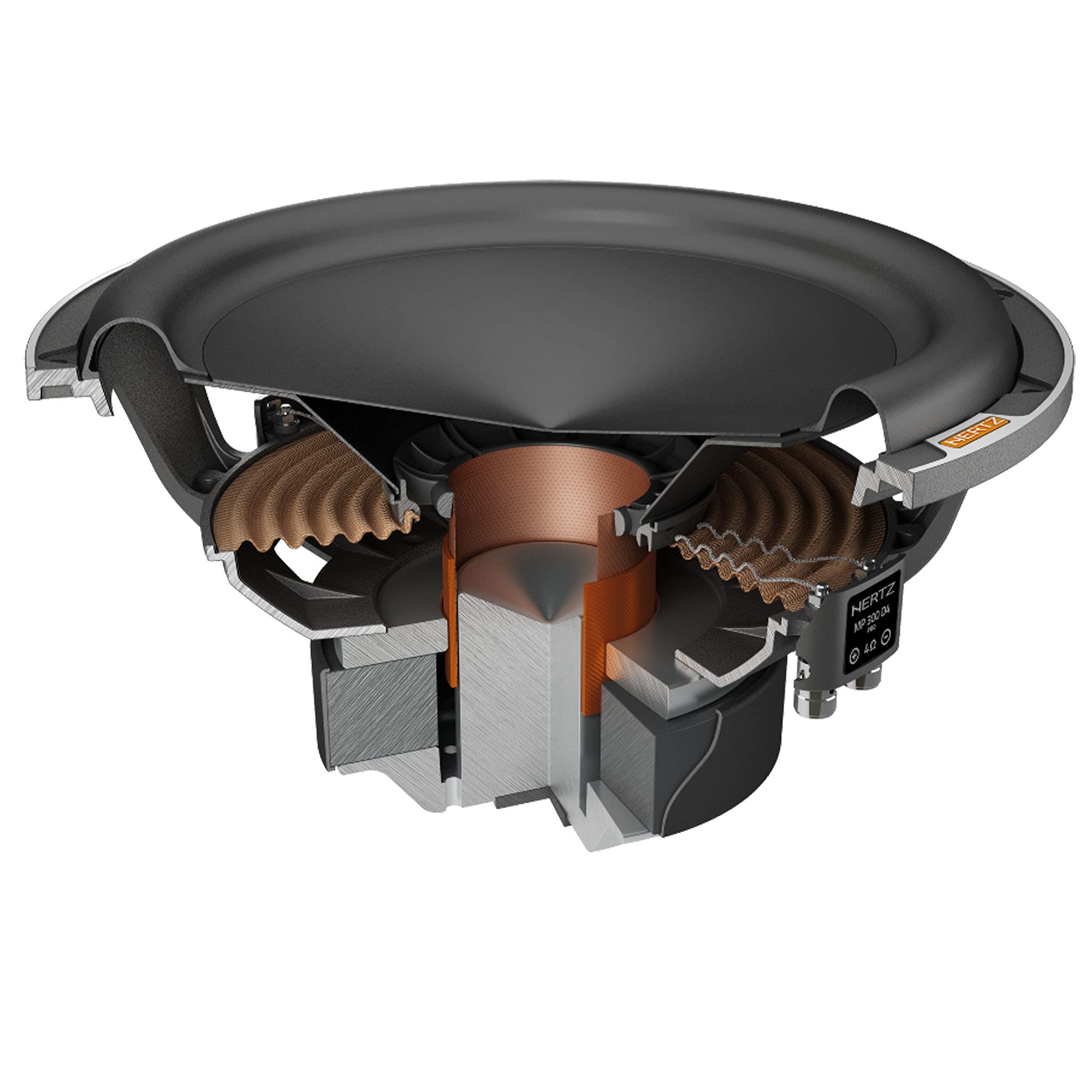 hertz-mp-300-d4-3-pro-subwoofer-30cm-doppia-bobina-4-4-ohm-600w-rms image 3