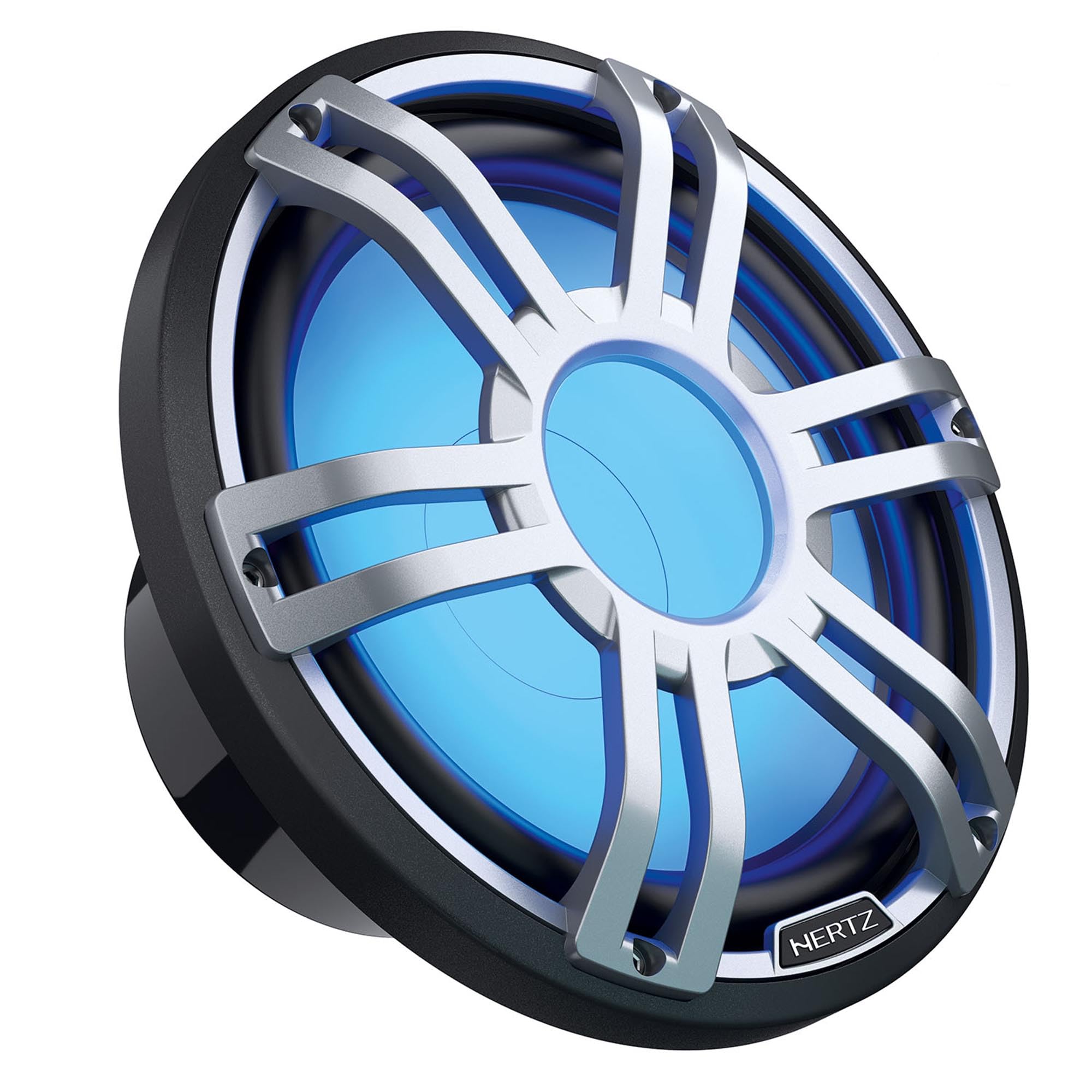 hertz-hms-10-s4-ld-sw-subwoofer-marine-sport-10-4-ohm-bianco-con-led-rgb image 1