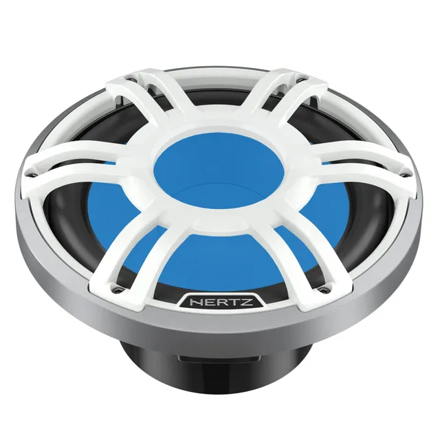 hertz-hms-10-s2-ld-sw-1-subwoofer-marino-passivo-25-cm-600-watt-bianco-con-led image 1